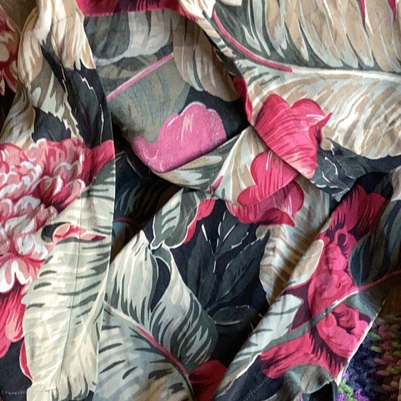 ⚜️ Dana Buchman Long Floral Silk Tunic  Blazer  SZ 8 - Picture 9 of 16